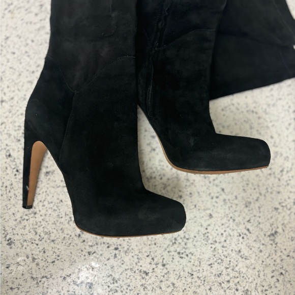 Sam Edelman Kayla Suede Over the Knee Boots Black Size: 7.5M - Picture 15 of 16